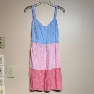 Cynthia Rowley Linen Dress with Blue Accents